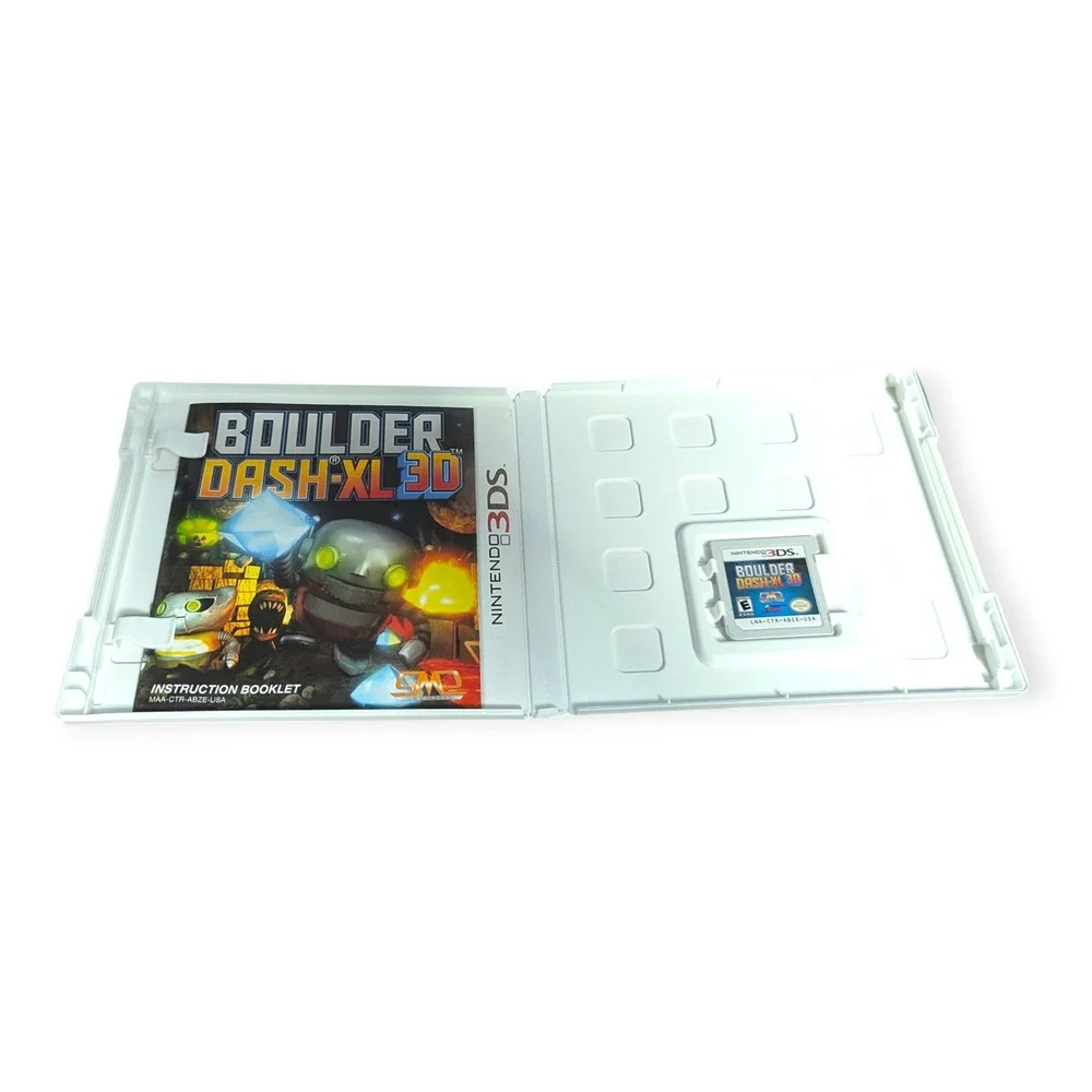 Boulder‎ Dash XL 3D Nintendo 3DS Game Cartridge Case Manual